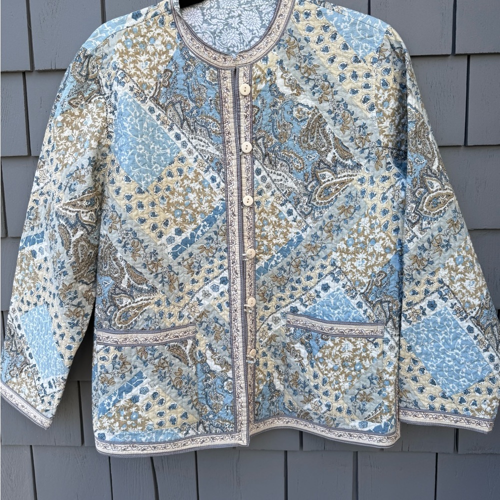 Provence D’Amour Quilted Reversible Jacket Size Large